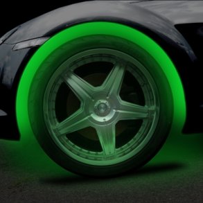 Undervognslys med LED grn (dioder) i fleksibel dioderr. 