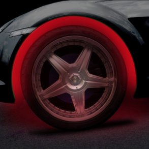 Undervognslys med LED rd (dioder) i fleksibel dioderr.