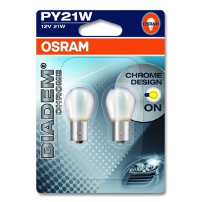 PY21W 12V 21W BAU15s Diadem Chrom 2 stk. Forblinkpre Osram