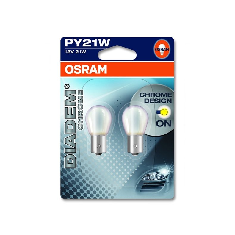 PY21W 12V 21W BAU15s Diadem Chrom 2 stk. Forblinkpre Osram