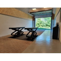 Autolift Sakselift nedsnkning i gulvet 3500 kg lftehjde 1800 mm 