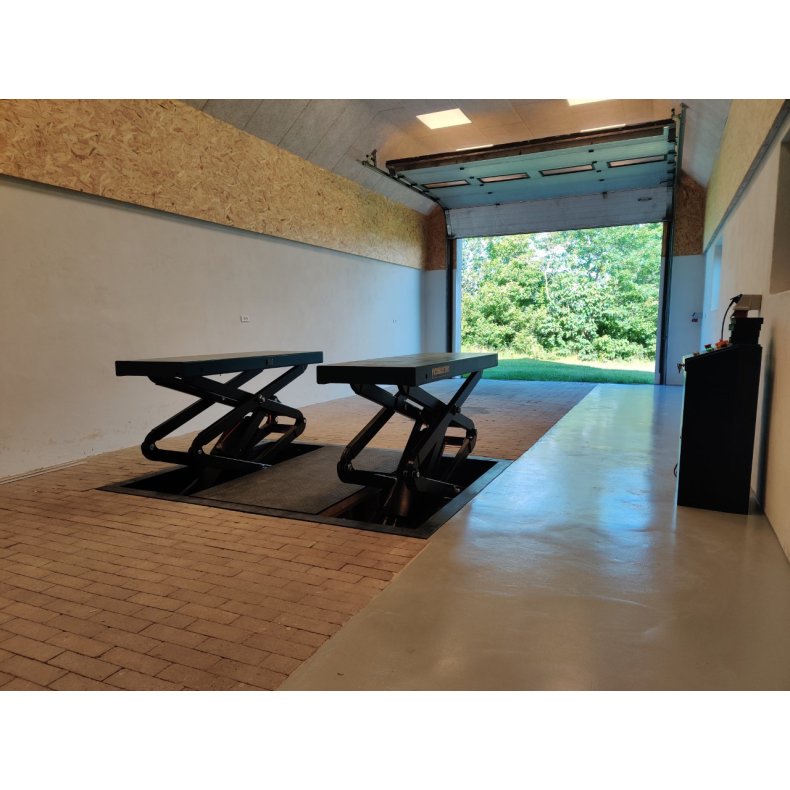 Autolift Sakselift nedsnkning i gulvet 3500 kg lftehjde 1800 mm 