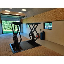 Autolift Sakselift nedsnkning i gulvet 3500 kg lftehjde 1800 mm 