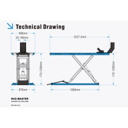 El Motorcykellift / El Arbejdsbord 680 Kg leveres med udvidelsesst til ATV/plneklipper