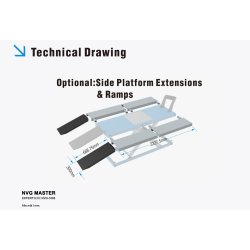El Motorcykellift / El Arbejdsbord 680 Kg leveres med udvidelsesst til ATV/plneklipper