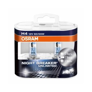 H4 - Osram Night Breaker UNLIMITED Autopre +110% 12V 60/55W 2 stk.