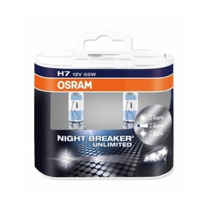 H7 - Osram Night Breaker UNLIMITED Autopre +110% 12V 55W 2 stk.