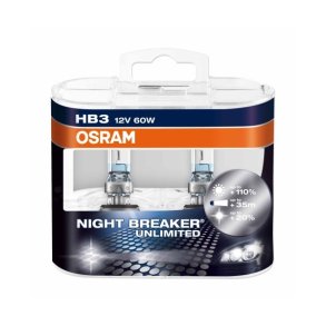 HB3 - Osram Night Breaker UNLIMITED Autopre +110% 12V 60W 2 stk.