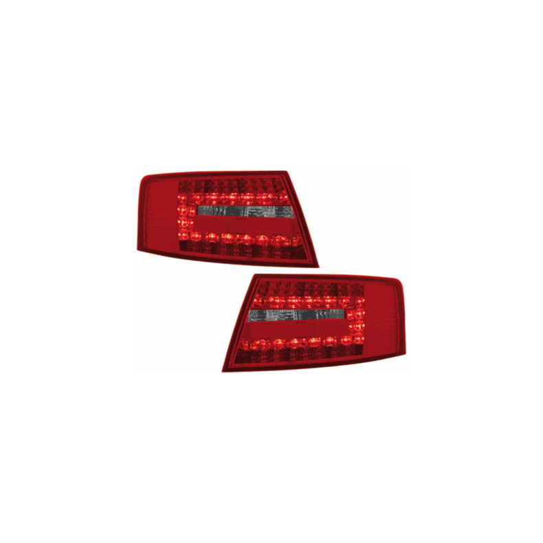 Audi A6 Sedan 07.2004 - 10.2008 . LED Rd/rgfarvet baglygtest<br>(ikke egnet til biler med originale LED baglygter)