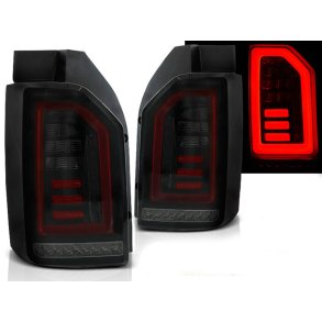 Transporter T6. Model Bagklap '2016-2020. Baglygter. Dynamiske Blinklys & LED-BAR. Mrk / Sort / Rd