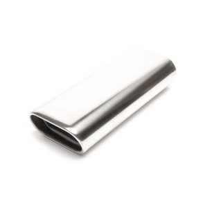 Universal halerr chrom Edelstahl 70x140mm oval afgang (340mm lang)