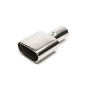 Universal halerr chrom Edelstahl 141x71mm oval afgang (247mm lang)