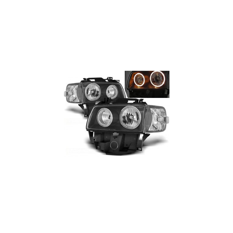 VW-T4 Supervan/Caravelle Angel eyes H7/H7 sort forlygtest 01.1996-07.2003
